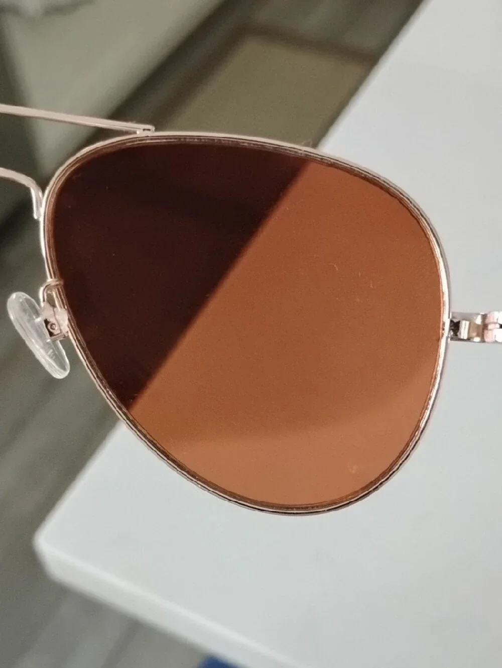 Aviator Gold Metal  Sunglasses - Brown Lenses